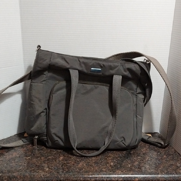 UNISEX Travelon Charcoal Messenger Bag .....NEW - Picture 1 of 10